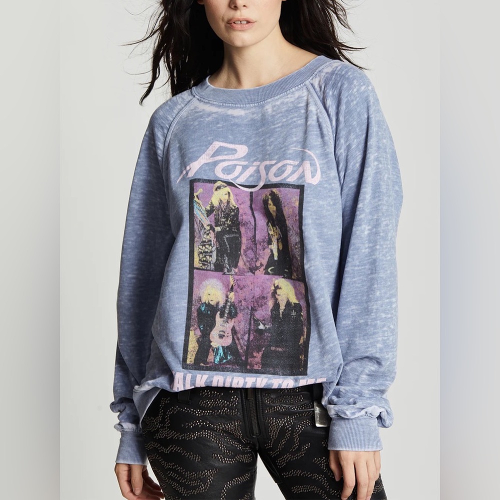 POISON 1986 Talk Dirty To Me Sweatshirt RECYCLED KARMA